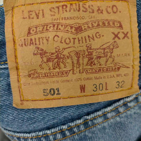 リーバイス Levis 90S 96年製 07月 ボタン裏553刻印 501 ボタンフライデニムパンツ メンズ W30L32