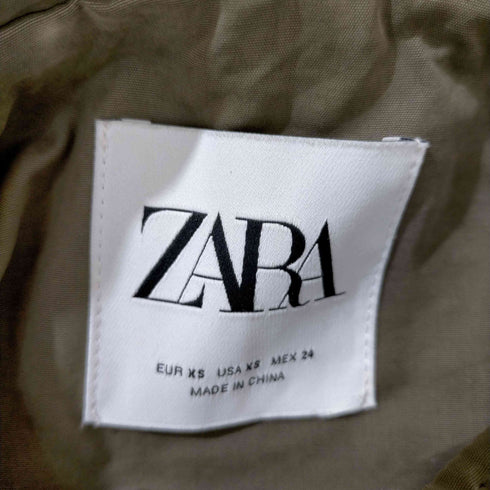 ザラ ZARA ミリタリーフーデッドパーカー レディース import:M