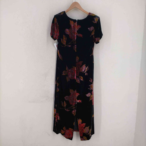 ローラアシュレイ LAURA ASHLEY 花柄 ベルベットワンピース レディース 9