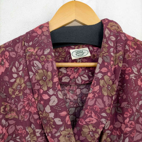 ローラアシュレイ LAURA ASHLEY 花柄 ショールカラーワンピース レディース 7
