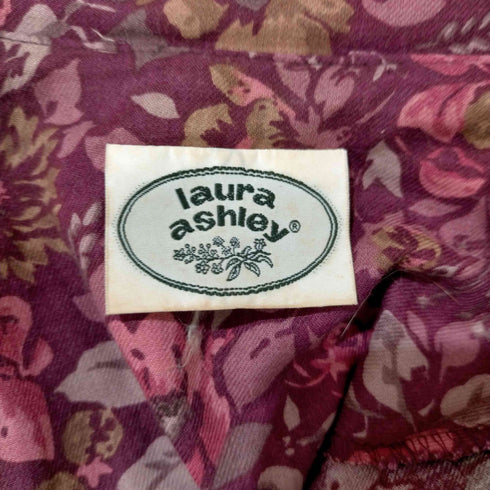 ローラアシュレイ LAURA ASHLEY 花柄 ショールカラーワンピース レディース 7