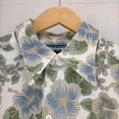 ビラボン BILLABONG 90S USA製 ボタニカル柄 アロハシャツ メンズ import:S