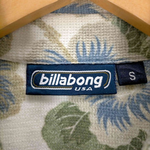 ビラボン BILLABONG 90S USA製 ボタニカル柄 アロハシャツ メンズ import:S
