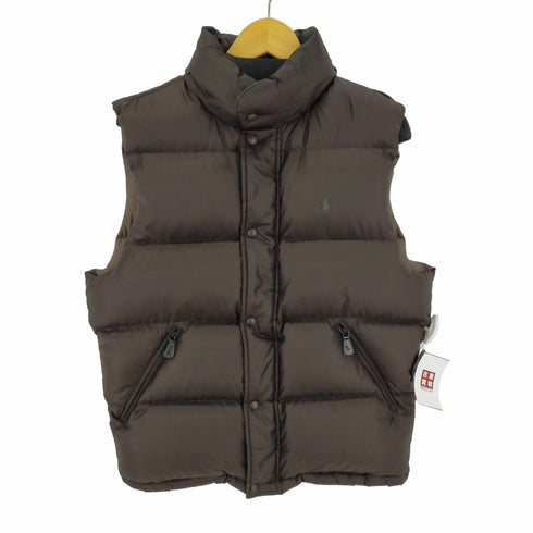 ポロバイラルフローレン Polo by RALPH LAUREN 90S DOWN VEST ダウンベスト ポニー刺繍 ブラウン メンズ M