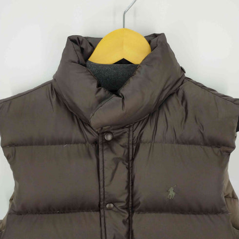 ポロバイラルフローレン Polo by RALPH LAUREN 90S DOWN VEST ダウンベスト ポニー刺繍 ブラウン メンズ M