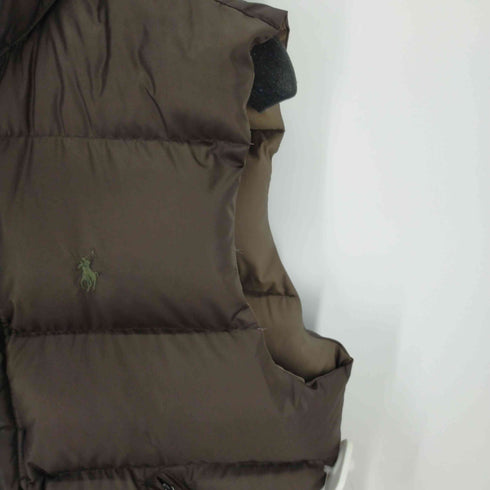 ポロバイラルフローレン Polo by RALPH LAUREN 90S DOWN VEST ダウンベスト ポニー刺繍 ブラウン メンズ M