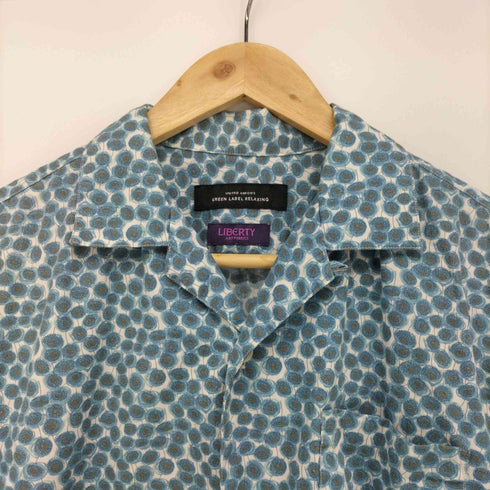 ユナイテッドアローズグリーンレーベルリラクシング UNITED ARROWS green label relaxing 花柄 オープンカラー S/S シャツ メンズ JPN:S