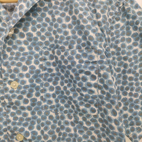 ユナイテッドアローズグリーンレーベルリラクシング UNITED ARROWS green label relaxing 花柄 オープンカラー S/S シャツ メンズ JPN:S