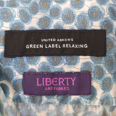 ユナイテッドアローズグリーンレーベルリラクシング UNITED ARROWS green label relaxing 花柄 オープンカラー S/S シャツ メンズ JPN:S