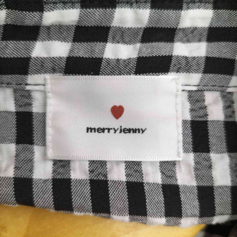 メリージェニー merry jenny ギンガムフリルボウタイブラウス レディース FREE