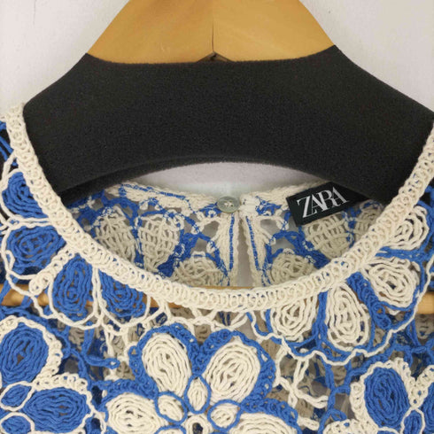 ザラ ZARA CROCHET POPLIN TOP レディース S