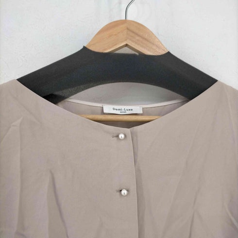 デミルクスビームス Demi-Luxe BEAMS パール釦Vネックブラウス レディース JPN:38