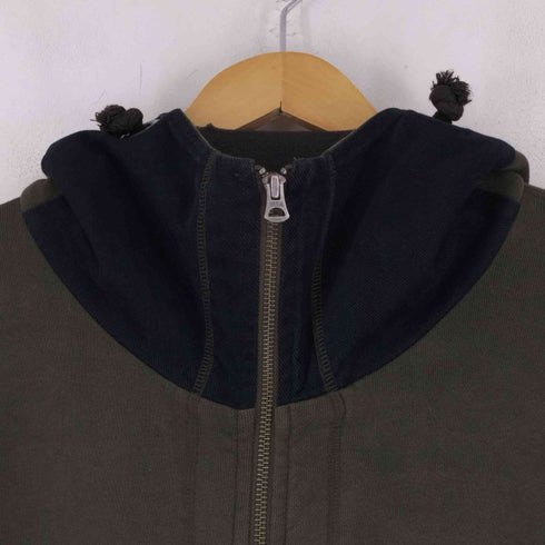 イッセイミヤケメン ISSEY MIYAKE MEN 90s 94AW 黒タグ by Naoki Takizawa オーバーサイズ バイカラージップアップフーディ メンズ JPN:5