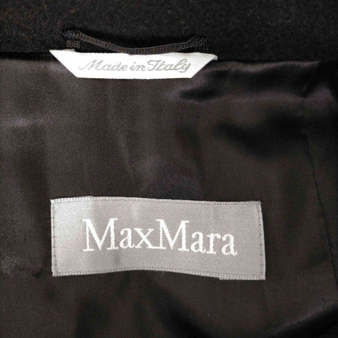 マックスマーラ MAX MARA イタリア製 銀タグ バージンウール ロングチェスターコート レディース US:6