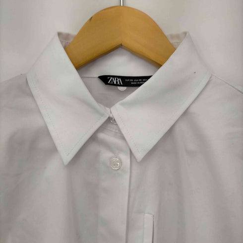 ザラ ZARA CROPPED GABARDINE SHIRT レディース import:XS