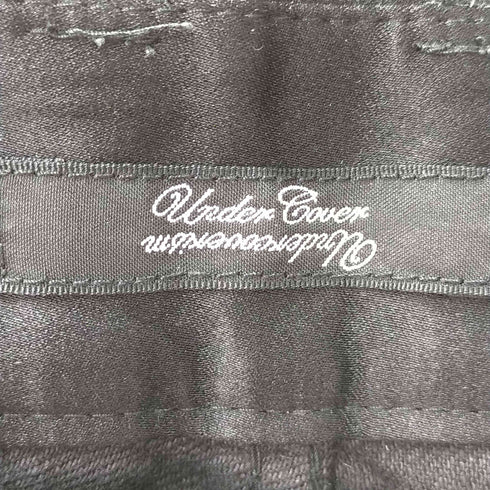 アンダーカバー UNDERCOVER ベルトループサテン切替 ダメージ加工 ブラック デニムパンツ レディース