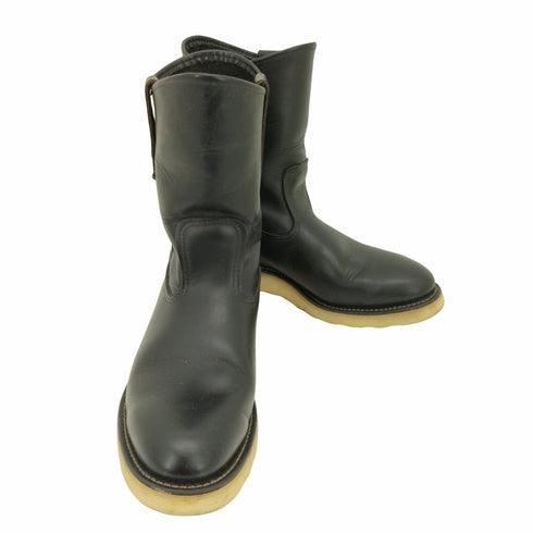 レッドウィング REDWING 99年製 刺繍羽タグ後期 PECOS BOOTS BLACK ペコス メンズ 7.5E