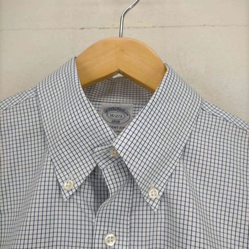 ブルックスブラザーズ BROOKS BROTHERS マイクロチェックボタンダウンシャツ メンズ 15-2/3