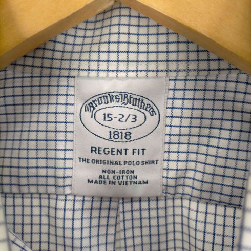 ブルックスブラザーズ BROOKS BROTHERS マイクロチェックボタンダウンシャツ メンズ 15-2/3