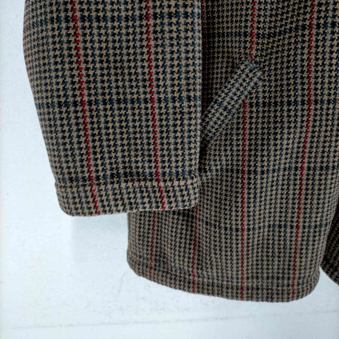 リズ クレイボーン LIZ Claiborne ガンクラブチェックフリースボタンジャケット メンズ JPN:M