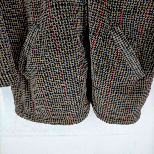 リズ クレイボーン LIZ Claiborne ガンクラブチェックフリースボタンジャケット メンズ JPN:M