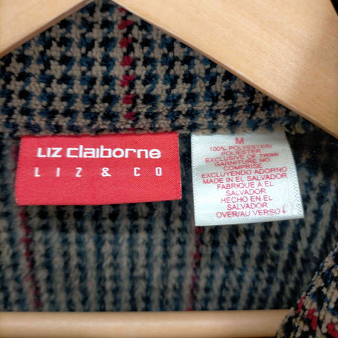リズ クレイボーン LIZ Claiborne ガンクラブチェックフリースボタンジャケット メンズ JPN:M