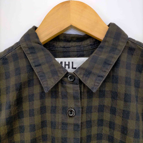 エムエイチエル MHL. コットン チェック柄 ネルシャツ レディース JPN:1