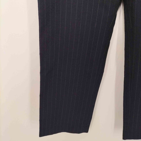 マーガレットハウエル MARGARET HOWELL 18SS ×FOX BROTHERS サマーウールストライプワイドパンツ メンズ JPN:S