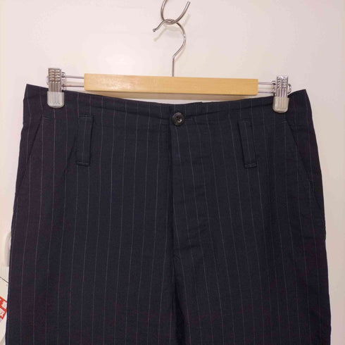 マーガレットハウエル MARGARET HOWELL 18SS ×FOX BROTHERS サマーウールストライプワイドパンツ メンズ JPN:S