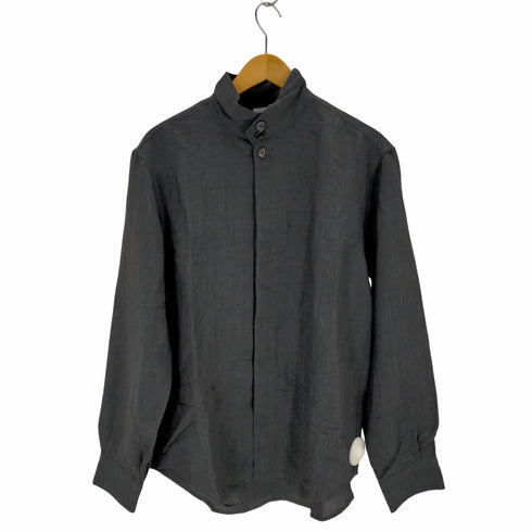 アルマーニコレツィオーニ ARMANI COLLEZIONI イタリア製 リネン混 スウィングトップシャツジャケット メンズ EUR:48