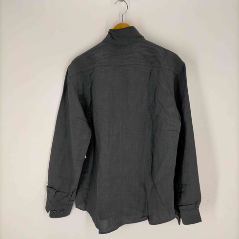アルマーニコレツィオーニ ARMANI COLLEZIONI イタリア製 リネン混 スウィングトップシャツジャケット メンズ EUR:48