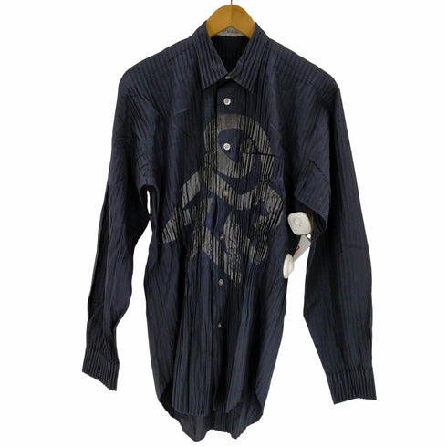 イッセイミヤケメン ISSEY MIYAKE MEN 1998 90S 銀タグ コーティングプリーツシャツ メンズ JPN:M