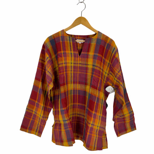 ポールスミス Paul Smith マドラスチェック リネンプルオーバーカットソー メンズ JPN:L