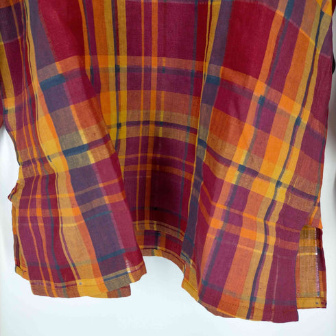 ポールスミス Paul Smith マドラスチェック リネンプルオーバーカットソー メンズ JPN:L