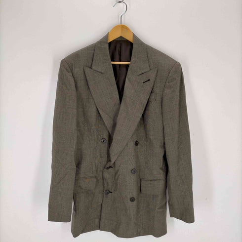 ジュニアゴルチェ JUNIOR GAULTIER ダブルテーラード 2タックスラックス セットアップ グレンチェック メンズ 48/50