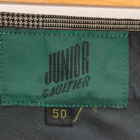 ジュニアゴルチェ JUNIOR GAULTIER ダブルテーラード 2タックスラックス セットアップ グレンチェック メンズ 48/50