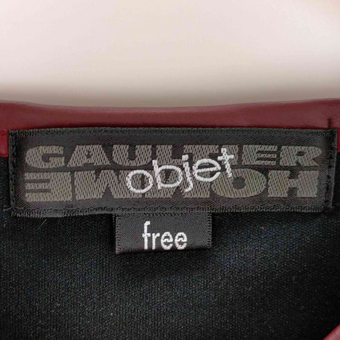 ゴルチエオムオブジェ GAULTIER HOMME objet フェイクレザー Vネックカットソー メンズ FREE