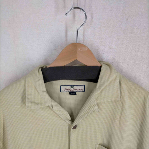 トミーバハマ Tommy Bahama 90S 100%シルク ウッドボタン ポケット付 アロハシャツ メンズ JPN:M