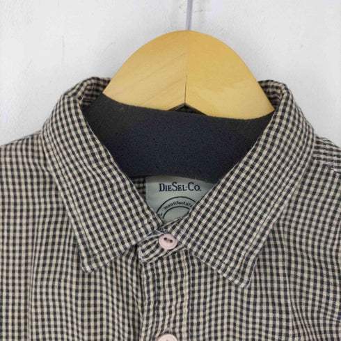 ディーゼル DIESEL SLIM-FIT チェック L/S ネルシャツ ネコ目ボタン メンズ import:M