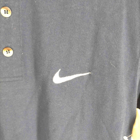 ナイキ NIKE 90S-00S 白タグ スウォッシュロゴ刺しゅう ポロシャツ メンズ