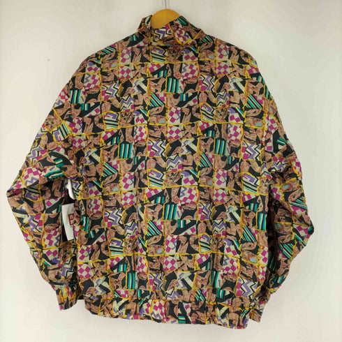 EJE SPORT 90S シルク100% 総柄ブルゾン メンズ import:M