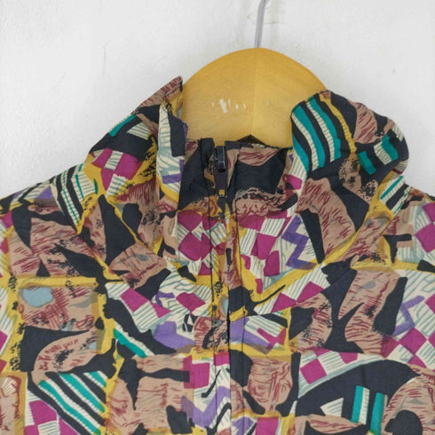 EJE SPORT 90S シルク100% 総柄ブルゾン メンズ import:M