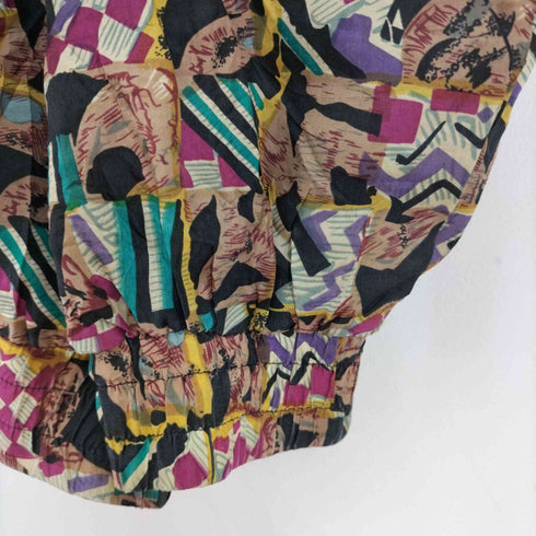 EJE SPORT 90S シルク100% 総柄ブルゾン メンズ import:M