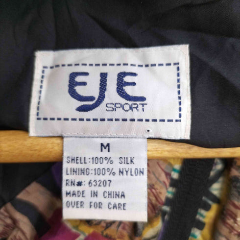 EJE SPORT 90S シルク100% 総柄ブルゾン メンズ import:M
