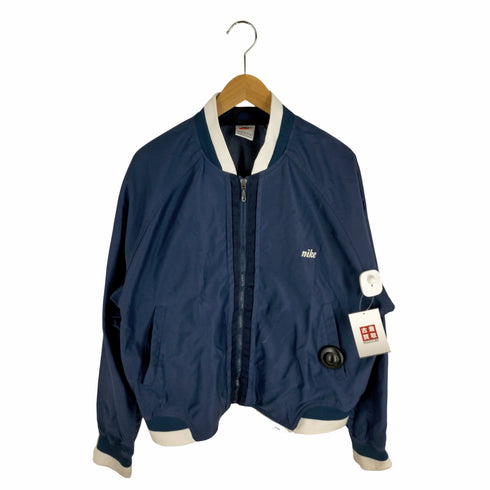 ナイキ NIKE 90S-00S 白タグ 筆記体ロゴ刺しゅう ナイロンジャケット 短丈 ボックスシルエット メンズ JPN:XL