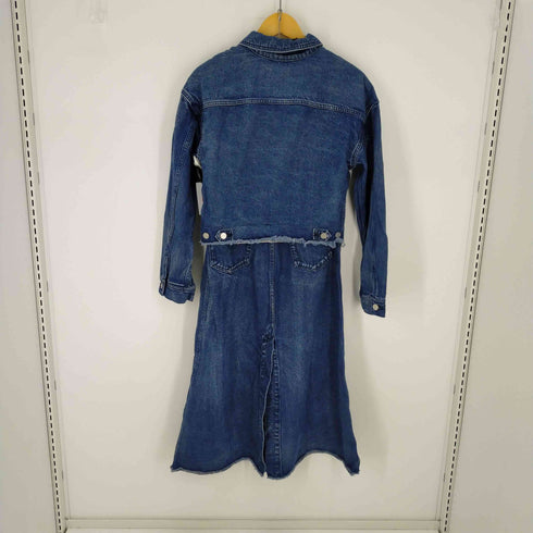 アメリ AMERI 4WAY デニムドレスコート 4WAY DENIM DRESS COAT デニムジャケット フロントボタンデニムスカート カットオフ加工 レディース JPN:M