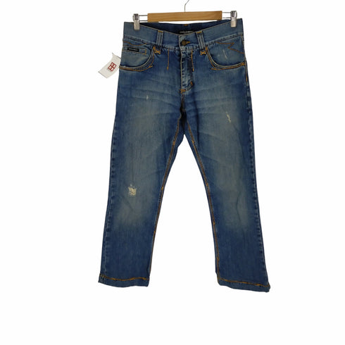ドルチェアンドガッバーナ DOLCE&GABBANA 加工デニムパンツ ジッパーフライ メンズ 46
