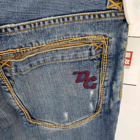 ドルチェアンドガッバーナ DOLCE&GABBANA 加工デニムパンツ ジッパーフライ メンズ 46