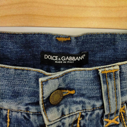 ドルチェアンドガッバーナ DOLCE&GABBANA 加工デニムパンツ ジッパーフライ メンズ 46