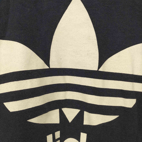 アディダス adidas 90S USA製 万国旗タグ 両面 トレフォイルロゴ プリント Tシャツ シングルステッチ メンズ import:L